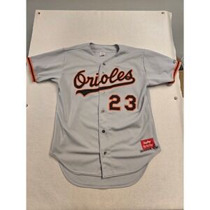 Rawlings Baltimore Orioles Chris Dickerson 23 Road Jersey Grey 1995 Vintage 46